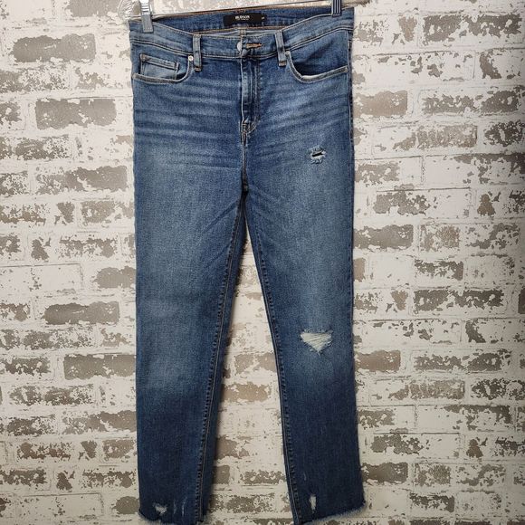 Hudson Women's SIze 28 Jeans Nico Straight Blue Stretch Denim Ankle Length - Picture 1 of 3